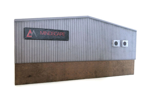 KX061-OO Low Relief Modern Industrial Unit Rear Wall - OO / 4mm / 1:76