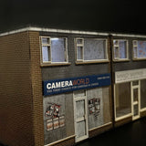KX089-OO Low Relief 1970's Terraced Shops - OO/4mm/1:76