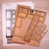 KX089-OO Low Relief 1970's Terraced Shops - OO/4mm/1:76