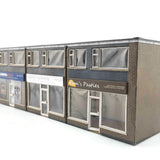 KX089-OO Low Relief 1970's Terraced Shops - OO/4mm/1:76