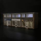 KX089-OO Low Relief 1970's Terraced Shops - OO/4mm/1:76