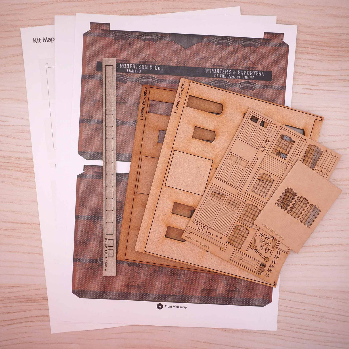 KX091-OO Ultra-Low Relief Bonded Warehouse - OO/4mm/1:76