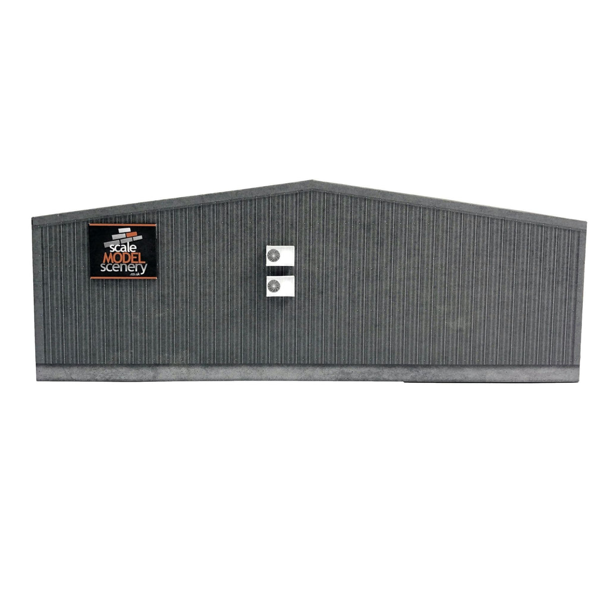 KX093-OO Low Relief Small Modern Industrial Unit End Wall - OO / 4mm / 1:76