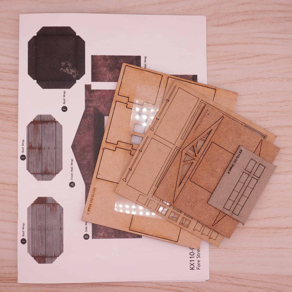 KX110-OO Fore Street Low Relief Garage - OO/4mm/1:76