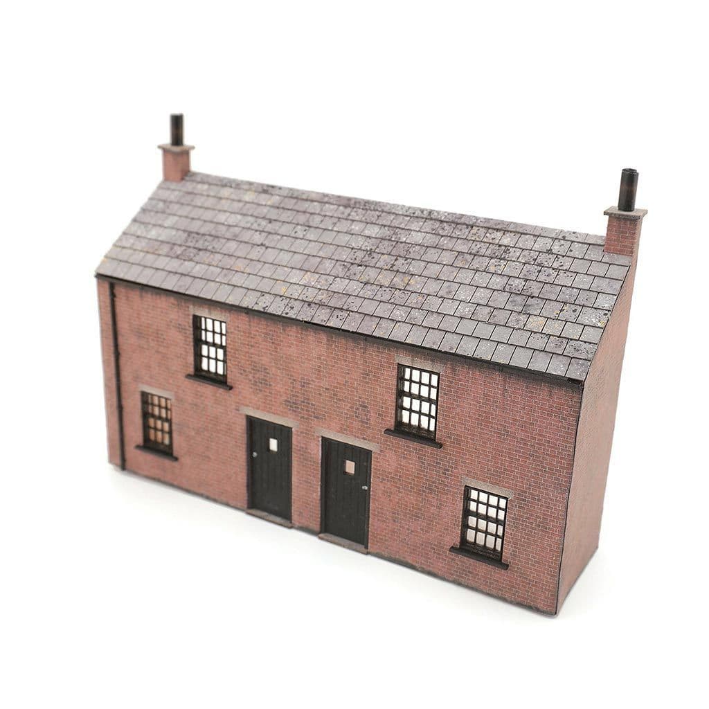 KX115-OO Low Relief Workers Cottages (Fronts) - OO/4mm/1:76