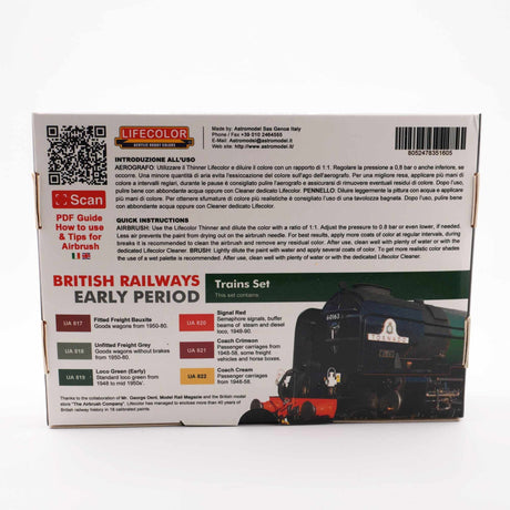 LifeColor British Railways - Early Period 1948/1959 - Acrylic Paints (22ml x 6)