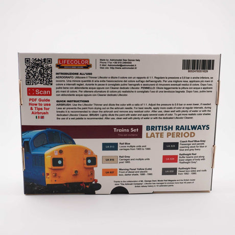 LifeColor British Railways - Late Period 1970/1990 - Acrylic Paints (22ml x 6)
