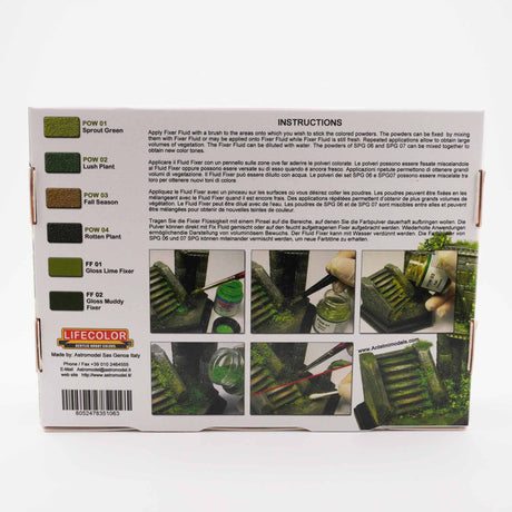 LifeColor Lichens & Moss Powder & Colour Set (22ml x 6)