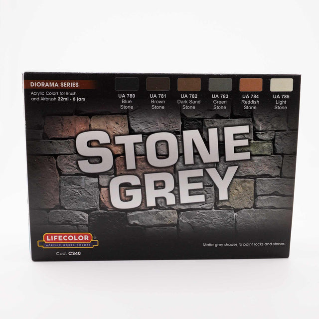 LifeColor Stone Grey Set Acrylic Paints (22ml x 6)