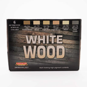 LifeColor White Wood Paint Set (22ml x 6)