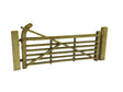 LX002-N Laser Cut Arch Top Five Bar Gates & Posts (Pack Of 3) N/2mm/1:148