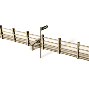LX006-72 Laser Cut 4ft Post & Rail Fencing 1:72 Scale