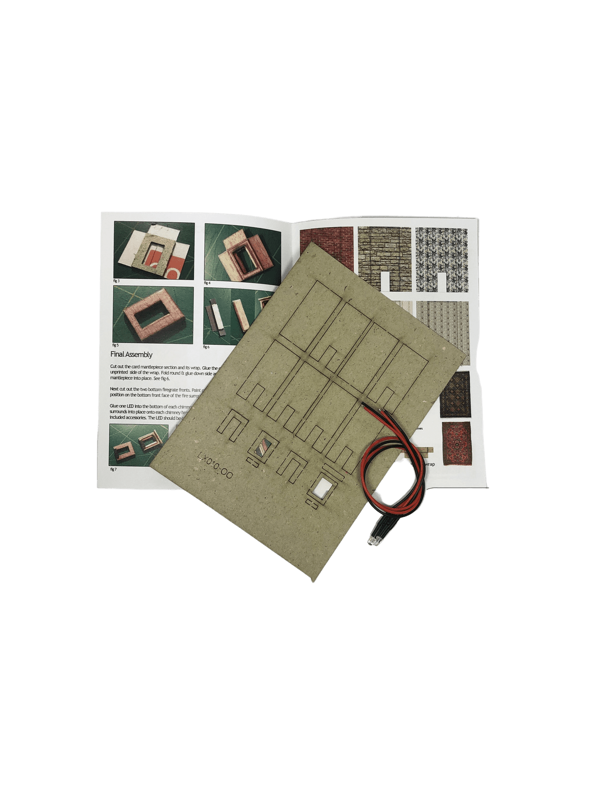 LX010-OO Laser Cut Fireplaces With Flickering LEDs OO/4mm/1:76