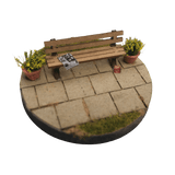 LX012-OO Laser Cut Wood & Concrete Benches (Pack of 8) OO/4mm/1:76