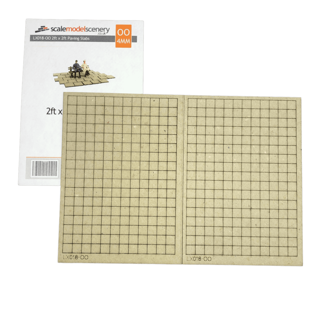 LX018-OO Laser Cut Paving Slabs (2ft x 2ft) OO/4mm/1:76