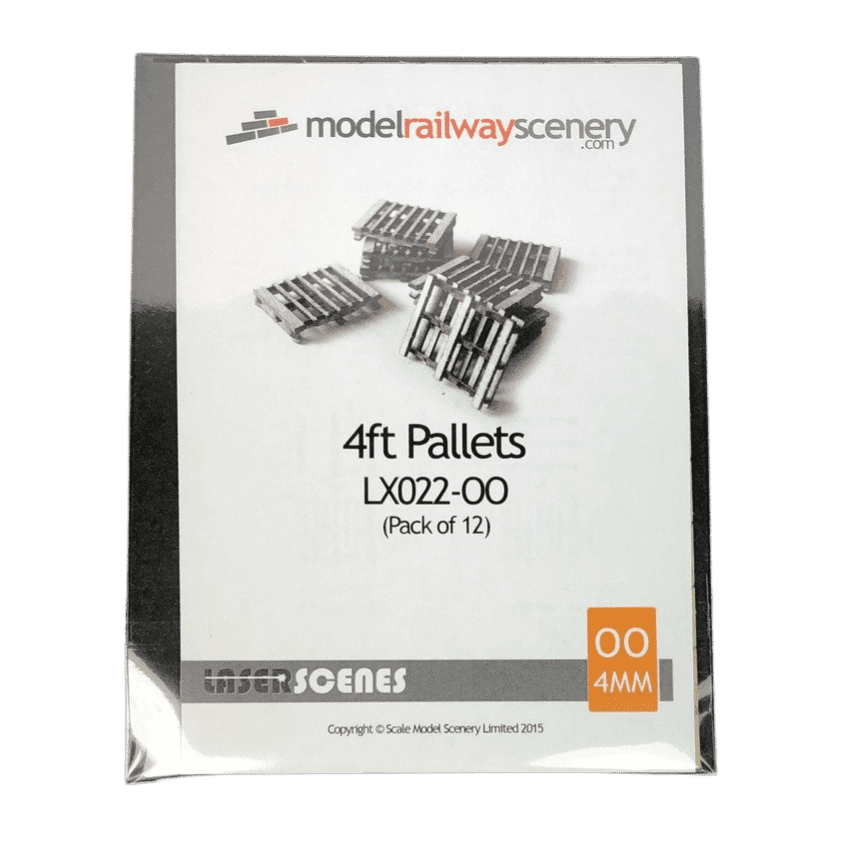 LX022-OO Laser Cut 4ft Pallets (Pack of 12) OO/4mm/1:76