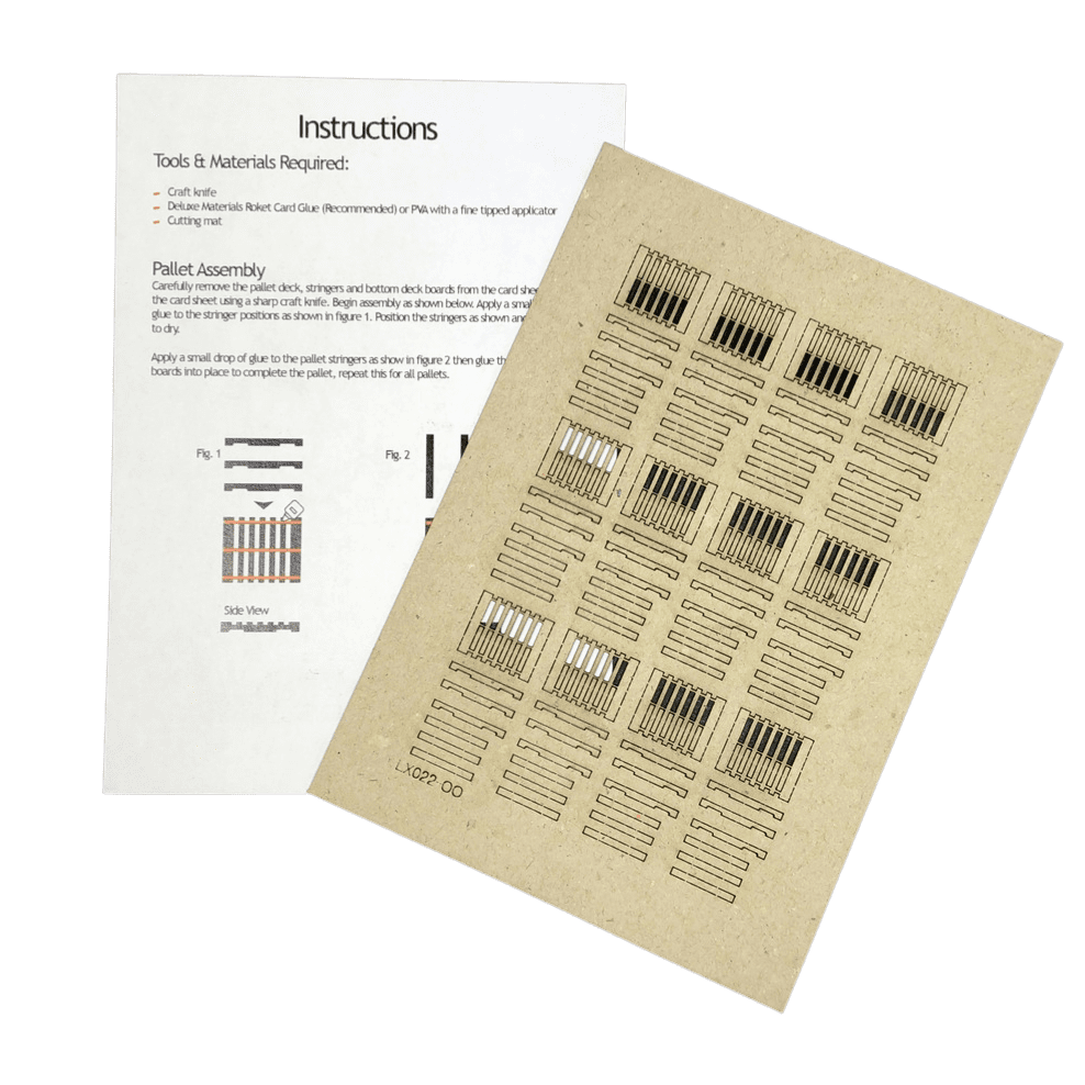 LX022-OO Laser Cut 4ft Pallets (Pack of 12) OO/4mm/1:76
