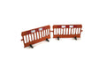 LX023-50 Laser Cut Roadworks Safety Barriers (Pack of 16) - 1:50