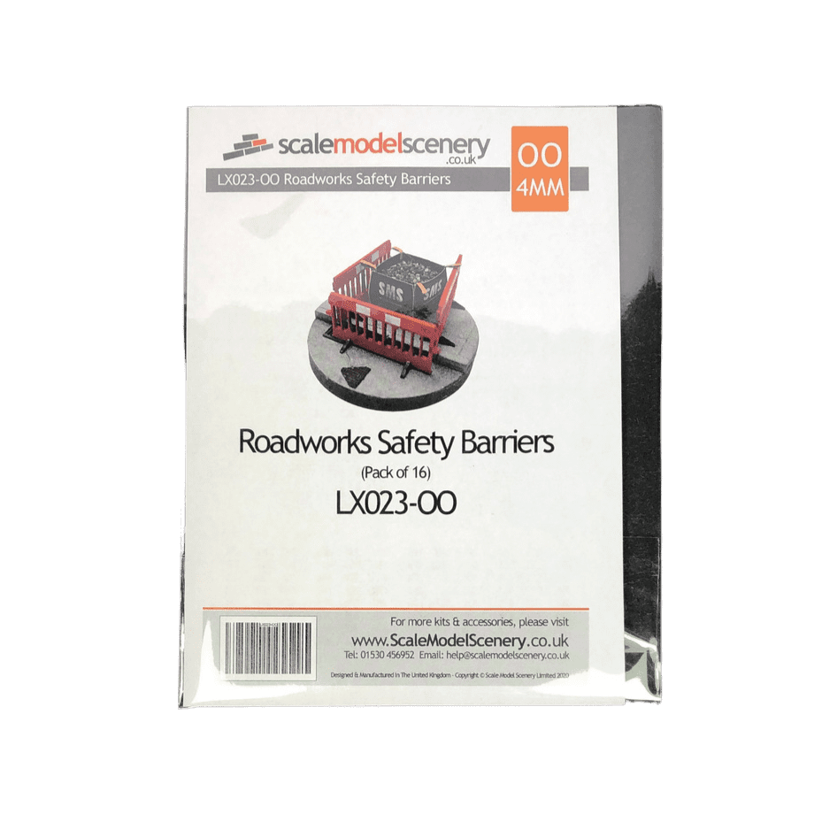LX023-OO Laser Cut Roadworks Safety Barriers (Pack of 16) OO/4mm/1:76