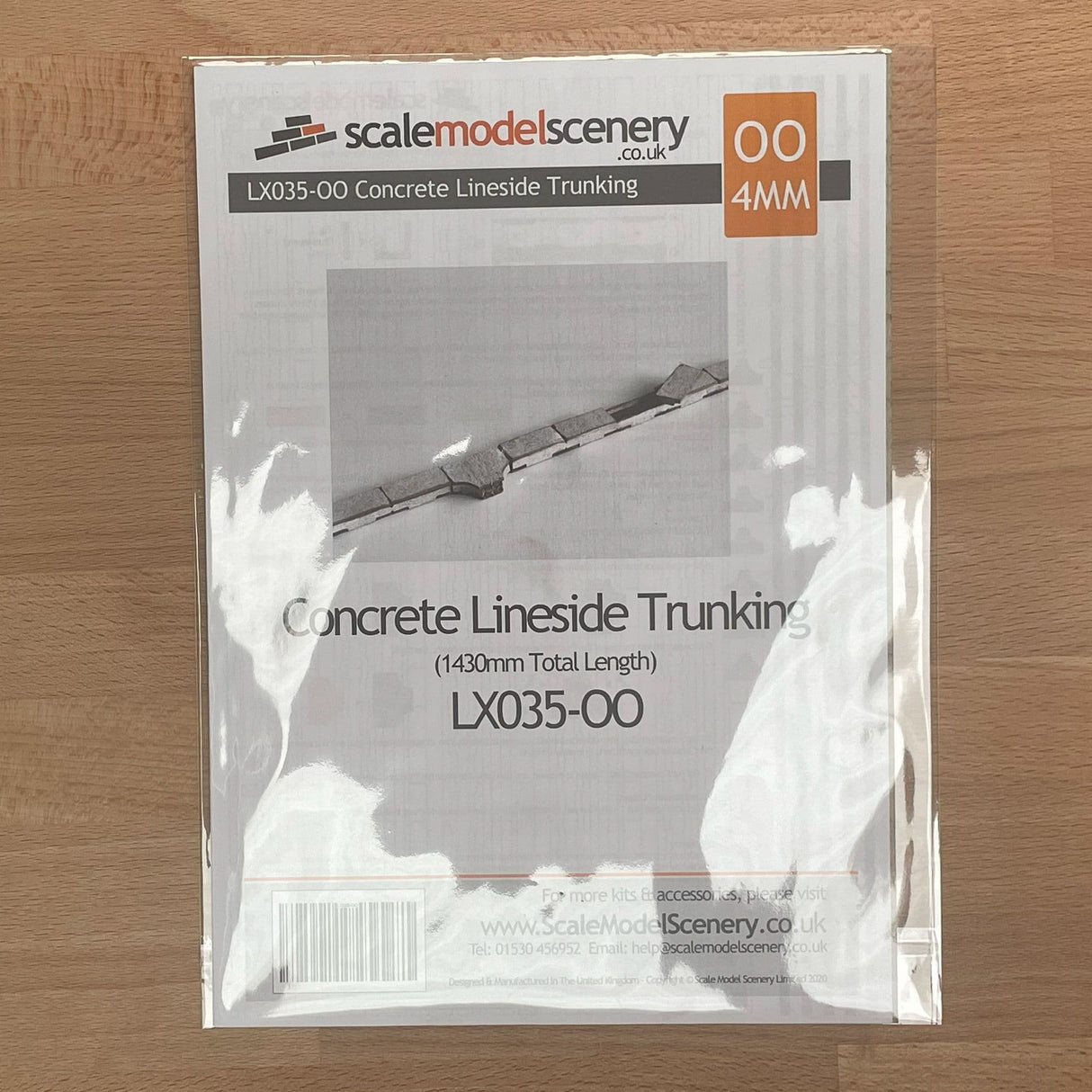 LX035-OO Laser Cut Concrete Lineside Trunking OO/4mm/1:76