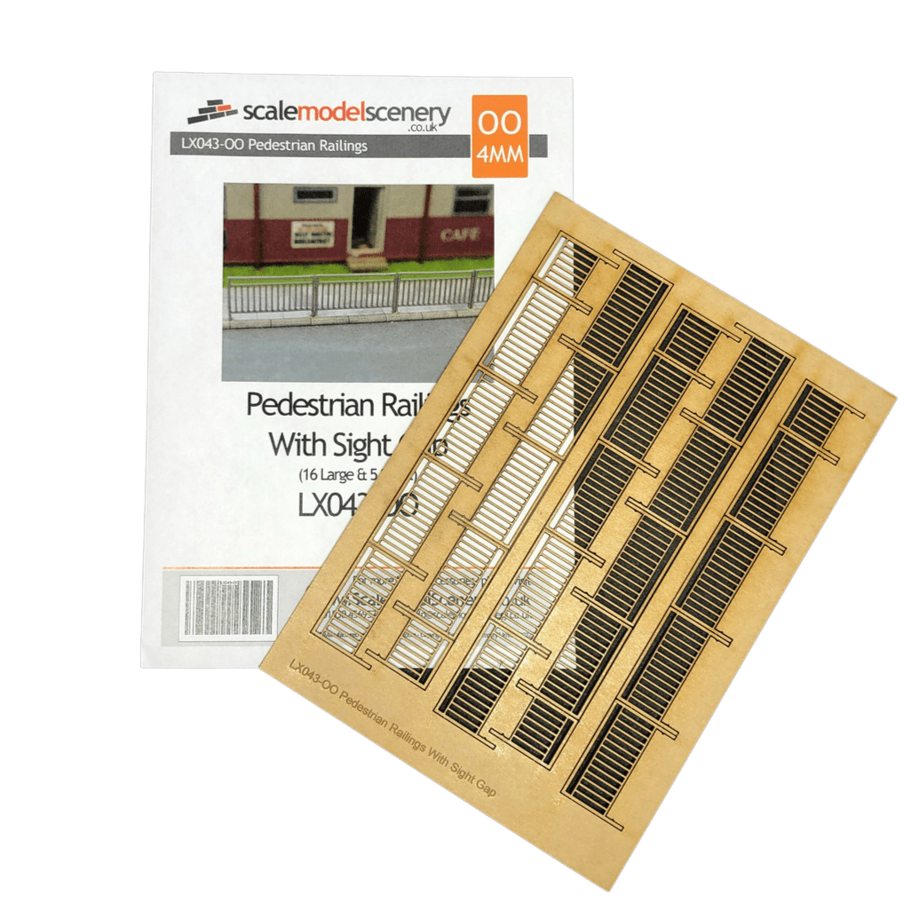 LX043-OO Laser Cut Pedestrian Railings With Sight Gap OO/4mm/1:76