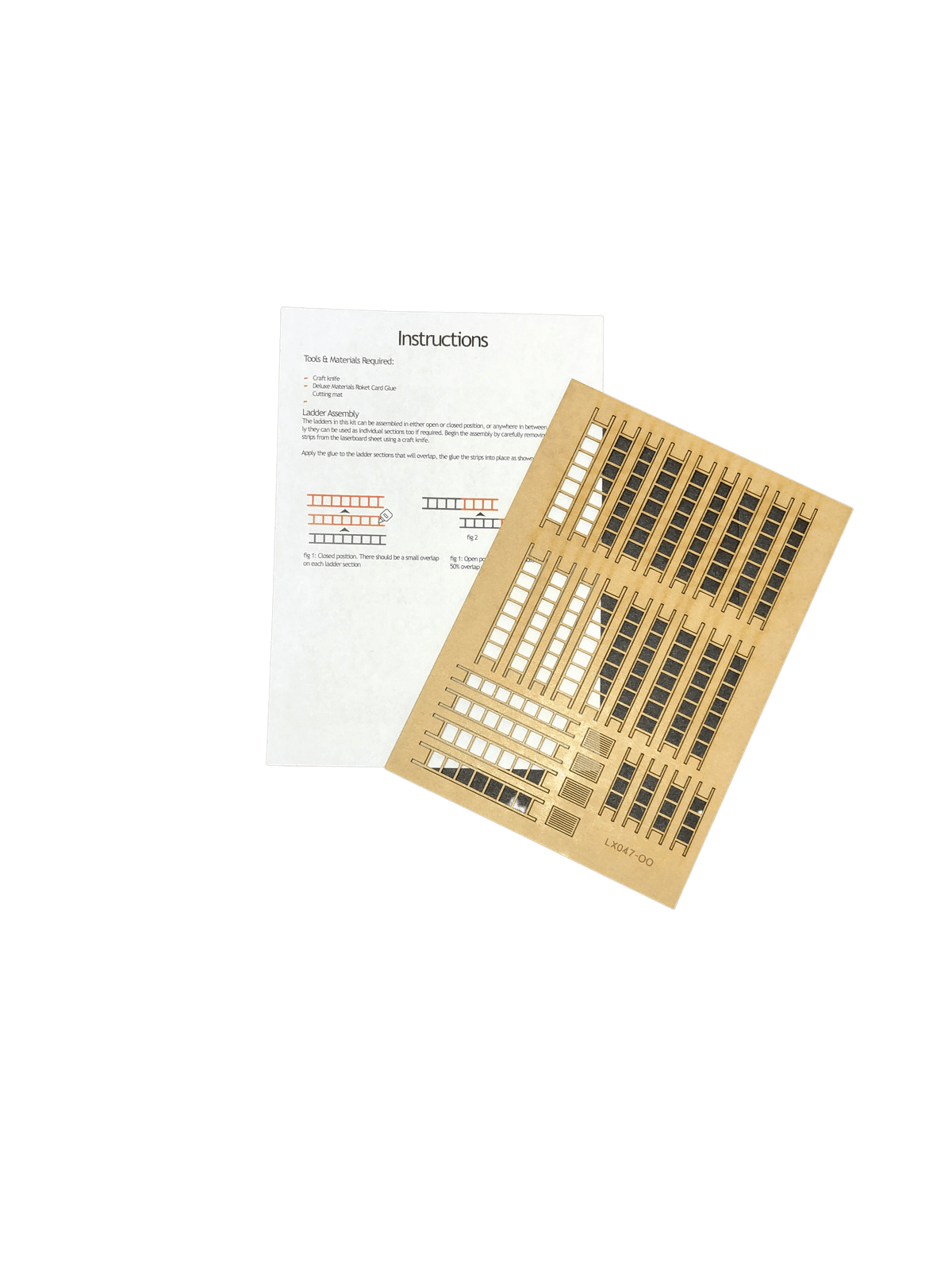 LX047-OO Laser Cut 10ft Extending Ladders OO/4mm/1:76