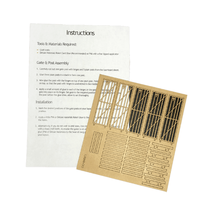LX048-OO Laser Cut Galvanised Steel Field Gates (Type 1) OO/4mm/1:76