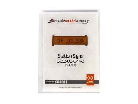 LX052-OO Laser Cut Station Signs/Running Boards (Pack of 2) OO/4mm/1:76