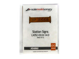 LX052-OO Laser Cut Station Signs/Running Boards (Pack of 2) OO/4mm/1:76