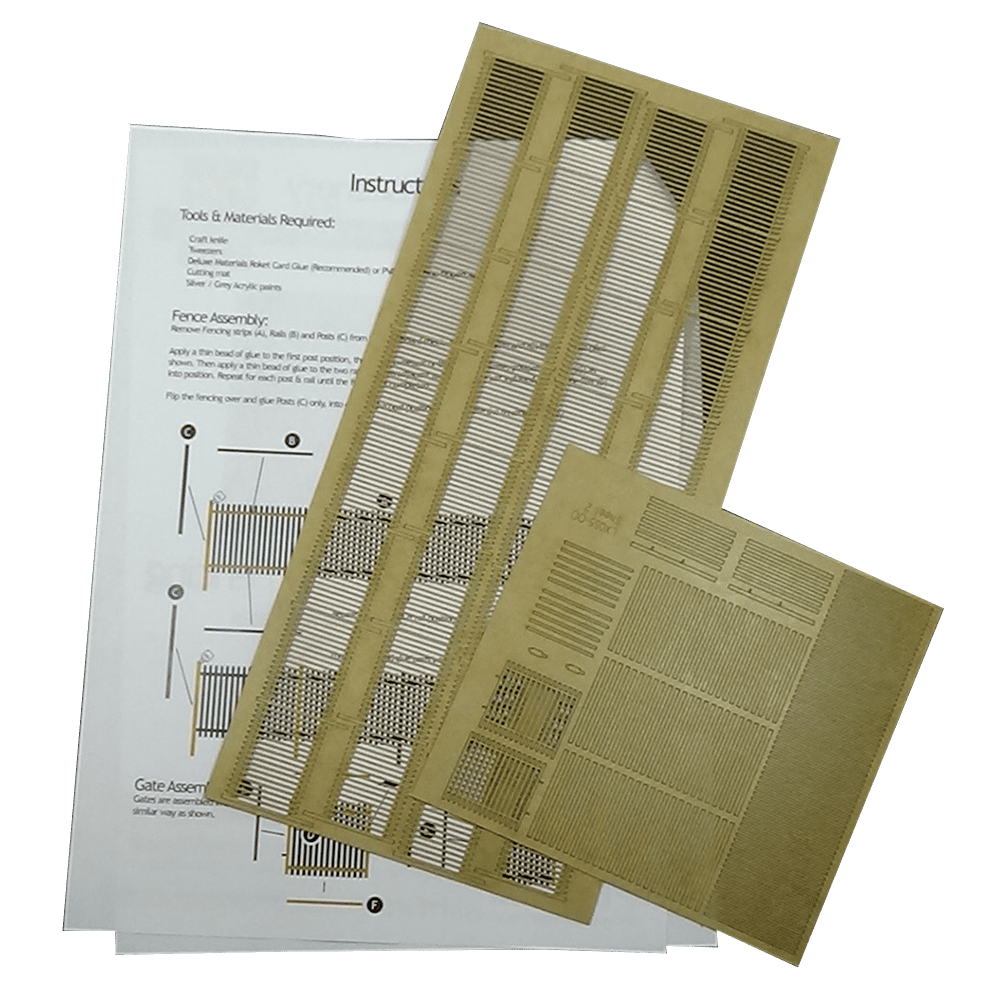 LX055-OO Laser Cut 2m Palisade Security Fencing & Gates OO/4mm/1:76