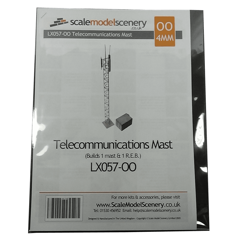 LX057-OO Laser Cut Telecommunications Mast & REB OO/4mm/1:76