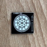 LX059-OO Laser Cut Self Adhesive Brass Clock Face (16mm) OO/4mm/1:76