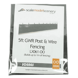 LX061-OO Laser Cut 5ft GWR Post & Wire Fencing OO/4mm/1:76