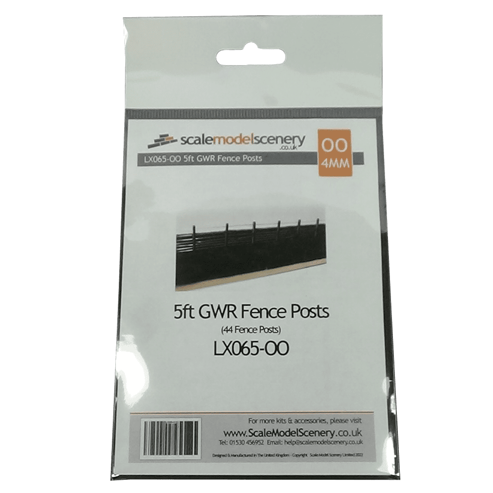 LX065-OO Laser Cut 5ft GWR Fence Posts OO/4mm/1:76