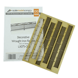 LX075-OO Laser Cut Decorative Wrought Iron Railings OO/4mm/1:76