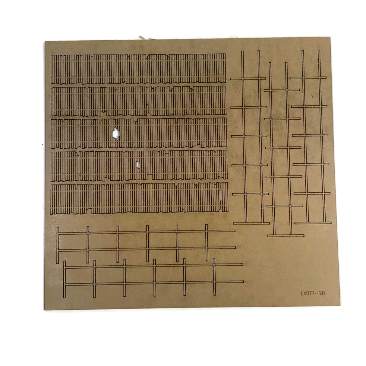 LX077-120 Laser Cut Old Wooden Fencing For TT:120