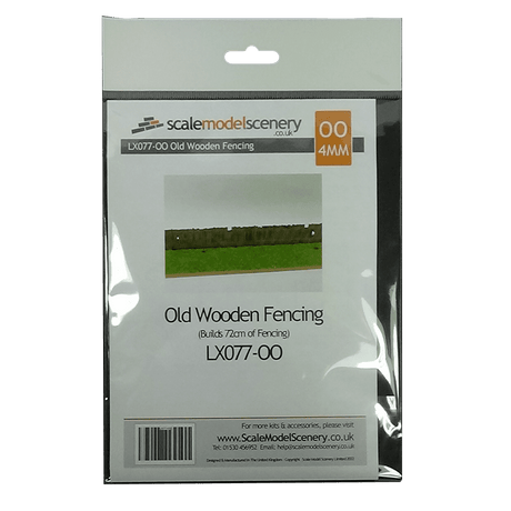 LX077-OO Laser Cut Old Wooden Fencing OO/4mm/1:76