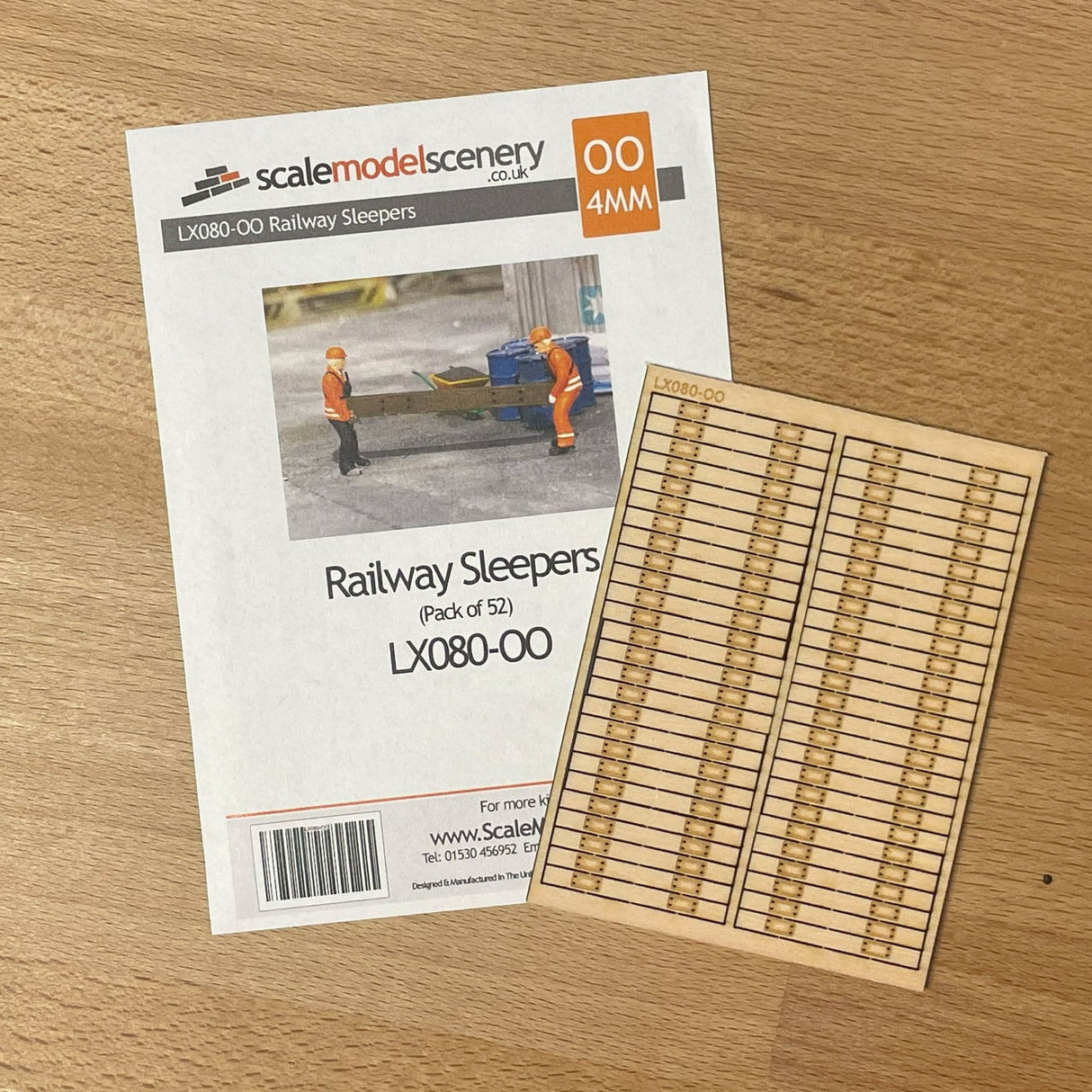 LX080-OO Railway Sleepers OO/4mm/1:76