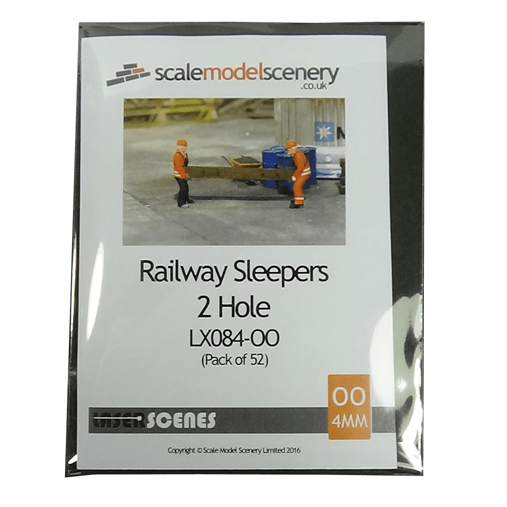 LX084-OO Railway Sleepers (2 Hole) OO/4mm/1:76
