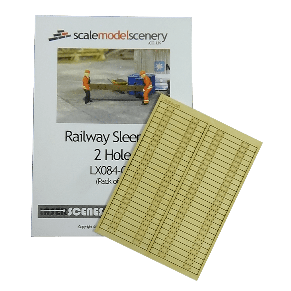 LX084-OO Railway Sleepers (2 Hole) OO/4mm/1:76