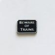LX094-OO Laser Engraved Beware Of Trains Sign (Pack of 6) OO/4mm/1:76