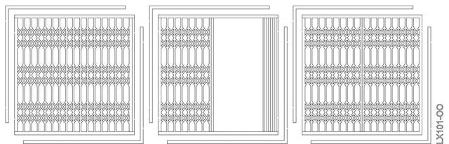 LX101-OO Laser Cut Sliding Security Grilles OO/4mm/1:76