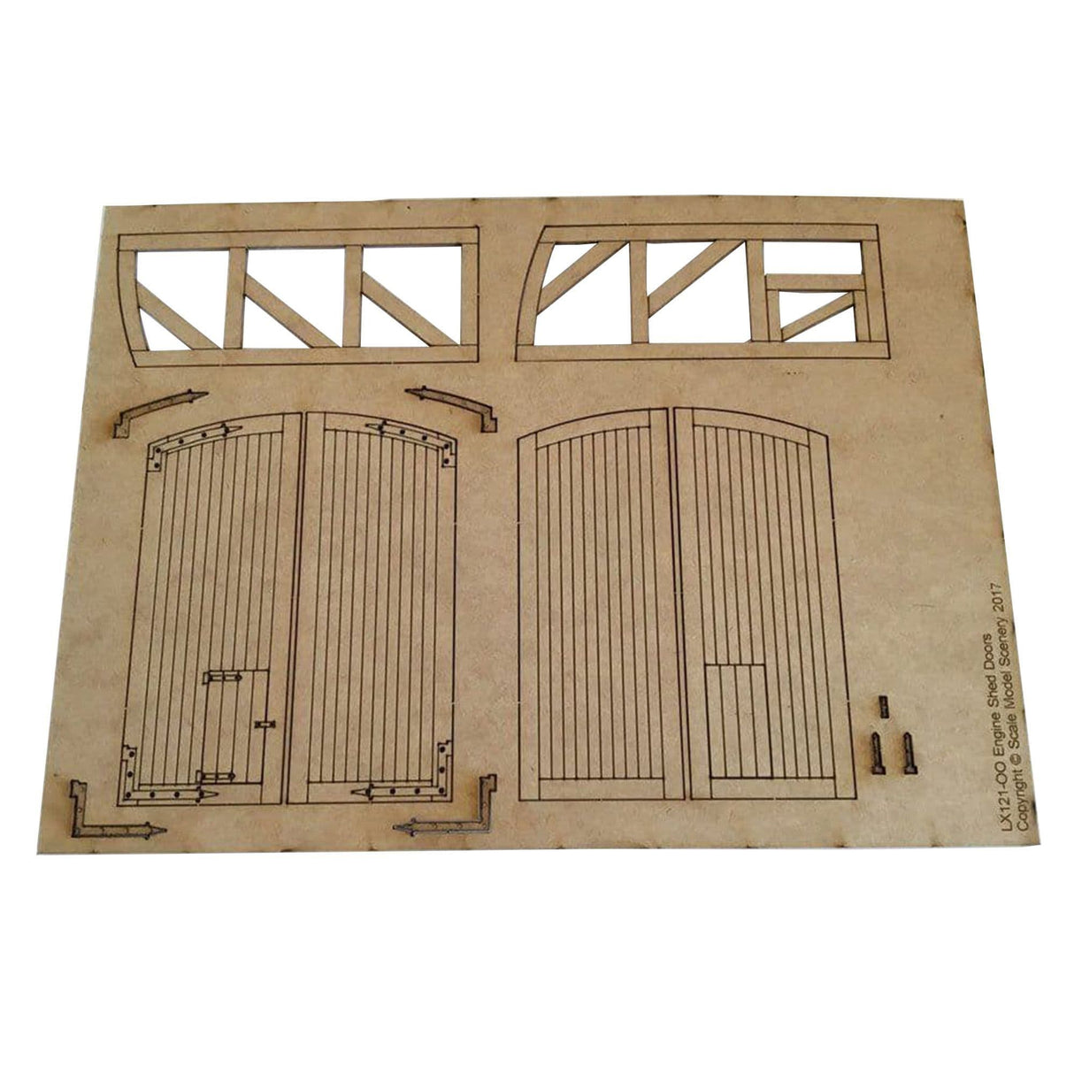 LX121-N Engine Shed Doors Arched Top Set 1 N/2mm/1:148