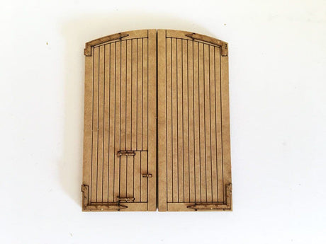LX121-OO Engine Shed Doors Arched Top Set 1 OO/4mm/1:76