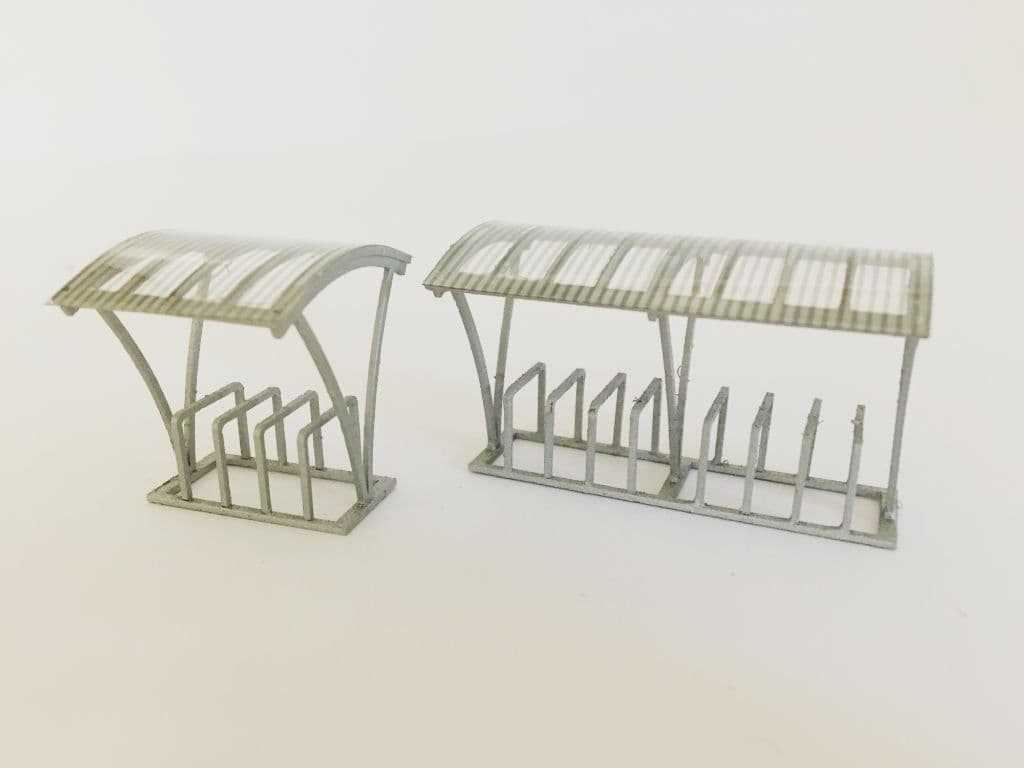LX124-OO Modern Bicycle Shelters (Pack of 2) OO/4mm/1:76