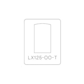 LX125-OO-T Arched Top Industrial Windows Cutting Template