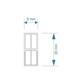 LX127-OO Narrow 4 Pane Sash Windows (Pack of 10) OO/4mm/1:76