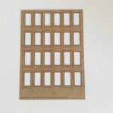 LX128-OO Narrow Single Pane Windows (Pack of 12) OO/4mm/1:76