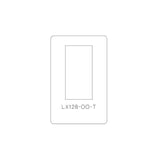 LX128-OO-T Narrow Single Pane Windows Cutting Template