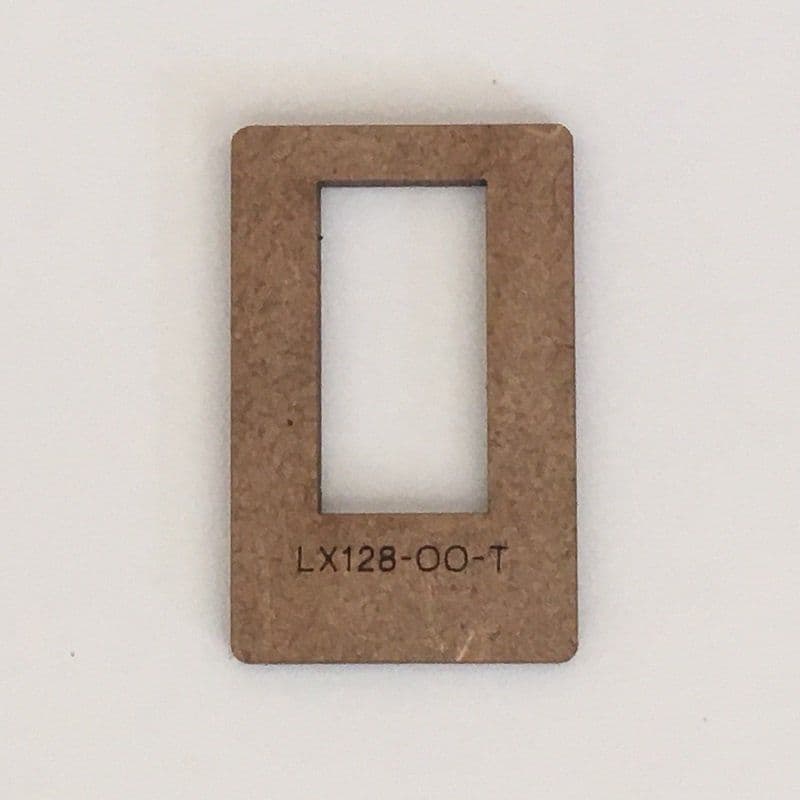 LX128-OO-T Narrow Single Pane Windows Cutting Template